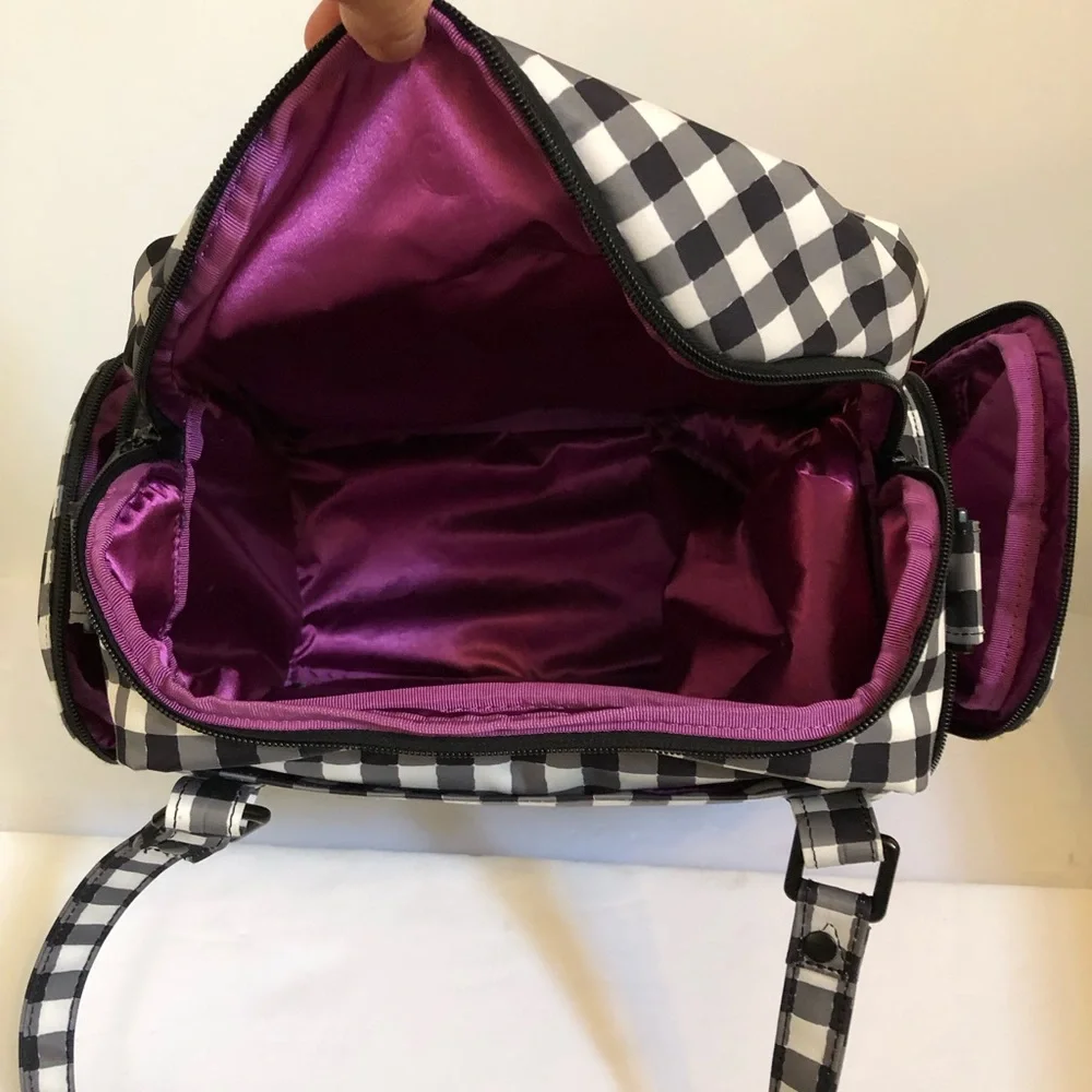 Ju-Ju-Be Black and White Gingham Baby Bag